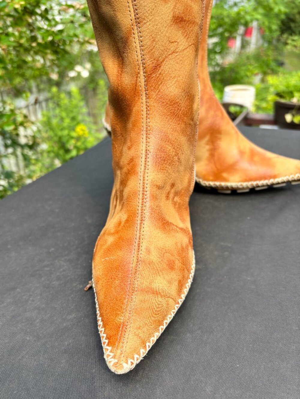 RARE Paloma Barcelo Tan Mid-Calf Leather Boots. NEVER WORN Size 7 - Picture 2 of 11